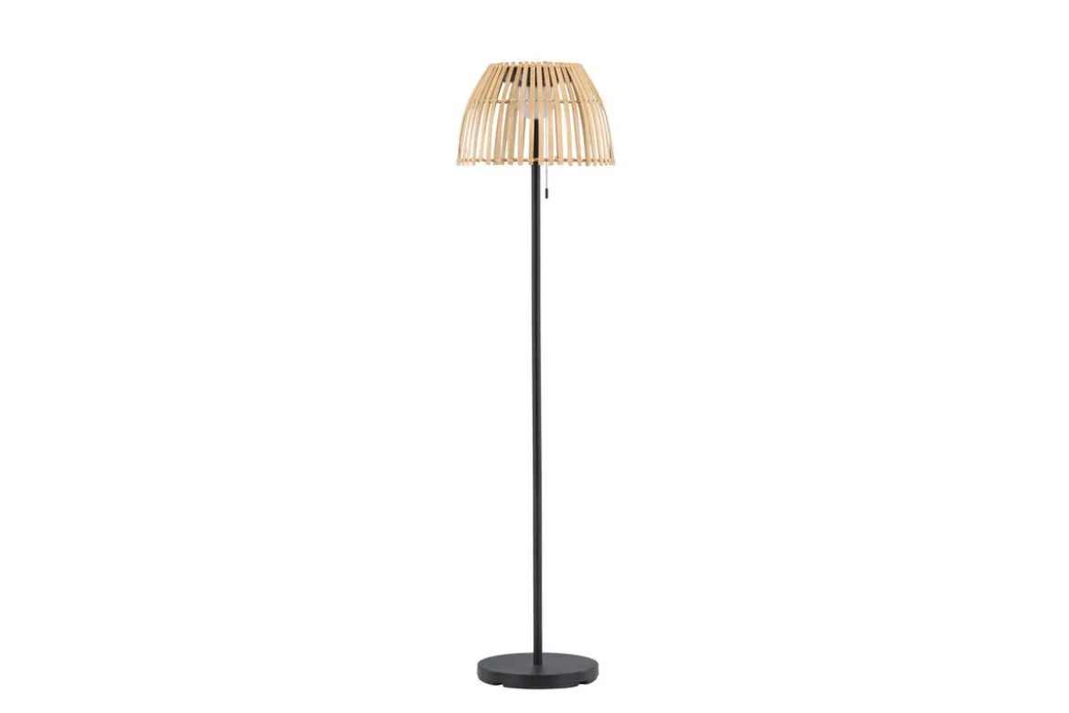 Outdoor-Stehlampe „Elan“ – wetterfeste Stehleuchte aus Bambus & Metall