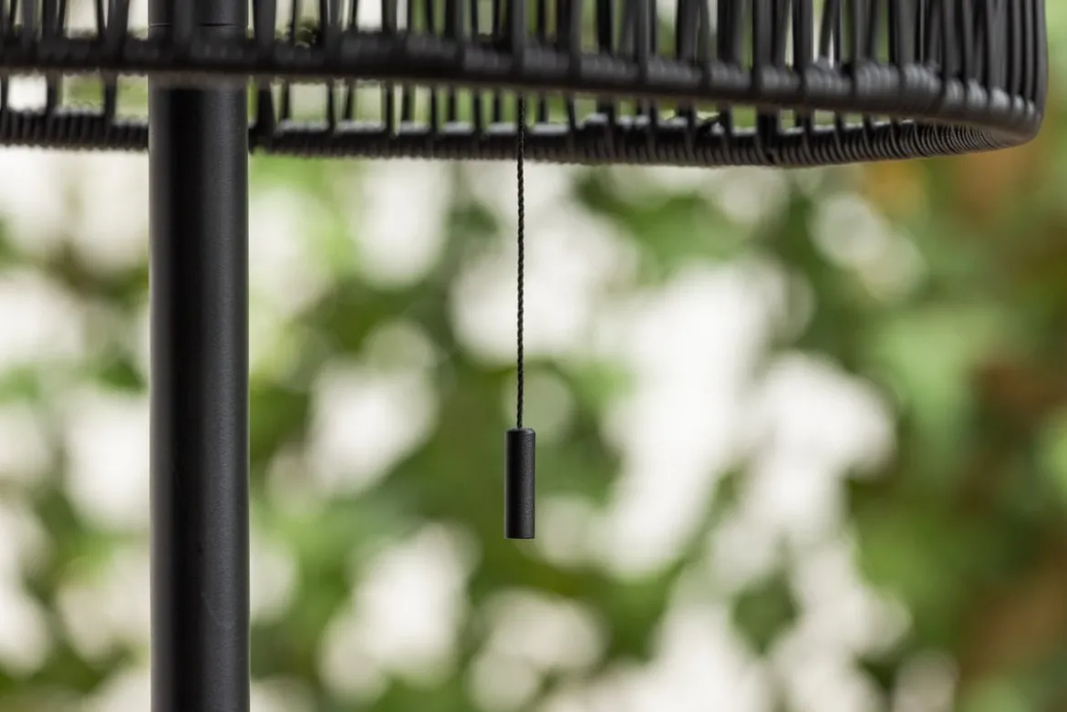 Outdoor-Stehlampe „Elan“ – wetterfeste Stehleuchte aus Bambus & Metall