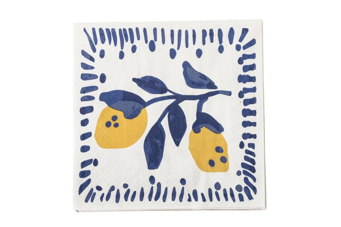 Papierservietten Azzura – 33 × 33 cm, 20 Servietten - mediterranes Design