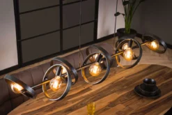 Pendelleuchte Arkon Octa – Offenes Metallrahmen-Design in Charcoal (8-flammig)