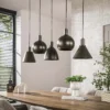Pendelleuchte Bravino – Fünf Metallschirme in Braun oder Beige (5-flammig)