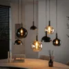 Pendelleuchte Caldera – Organisches Cluster-Design in Sienna-Braun (7-flammig)