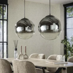 Pendelleuchte „Ceralis“ – Rauchglas mit Farbverlauf im Bubble-Design