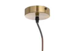 Pendelleuchte Dana – Graues Glas mit goldener Fassung
