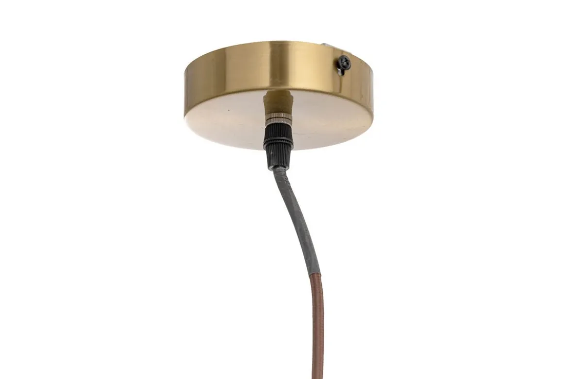 Pendelleuchte Dana – Graues Glas mit goldener Fassung