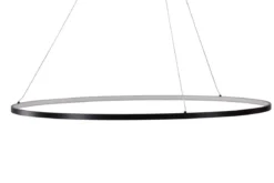 Pendelleuchte „Durban“ – Rahmen aus schwarzem Aluminium und LED-Leuchten