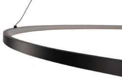 Pendelleuchte „Durban“ – Rahmen aus schwarzem Aluminium und LED-Leuchten