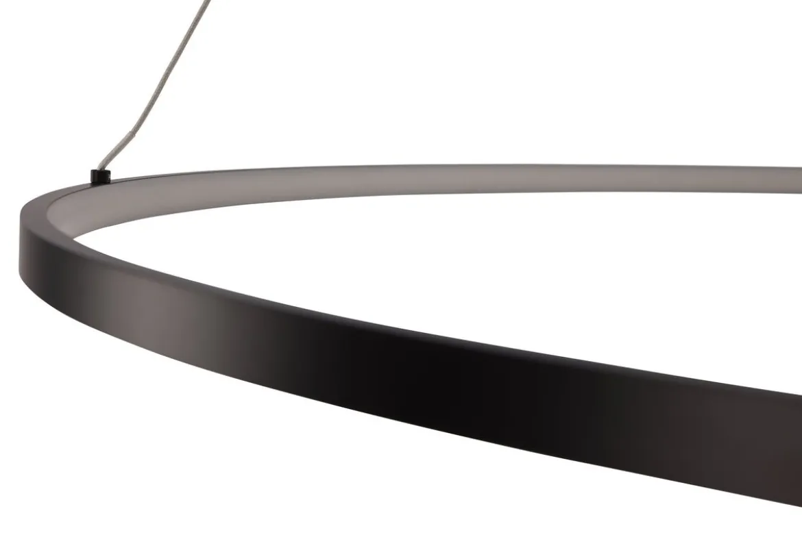 Pendelleuchte „Durban“ – Rahmen aus schwarzem Aluminium und LED-Leuchten