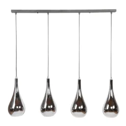 Pendelleuchte Mirano – Chromglas mit Spiegeleffekt (4-flammig)