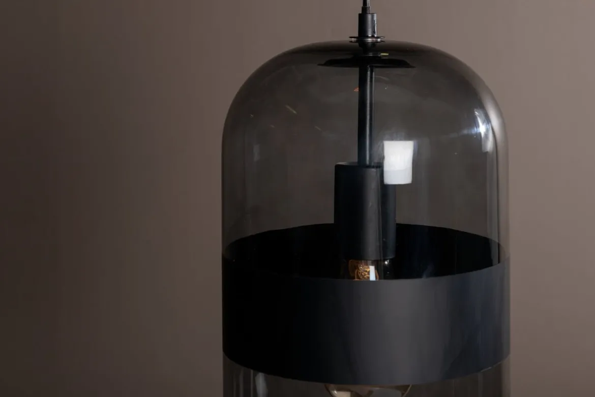 Pendelleuchte „Murchinson" – Elegante, länglichen Form aus Rauchglas