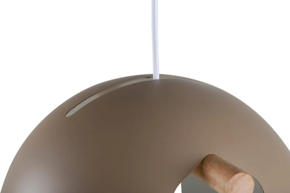 Pendelleuchte „Serengeti" – Warmer Beigeton mit Walnuss-Details