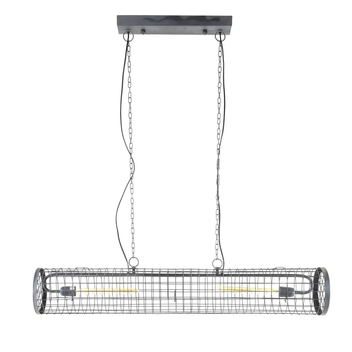 Pendelleuchte „Velanis“ – Zylindrische Lampe im industriellen Draht-Design