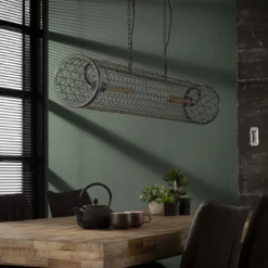 Pendelleuchte „Velanis“ – Zylindrische Lampe im industriellen Draht-Design