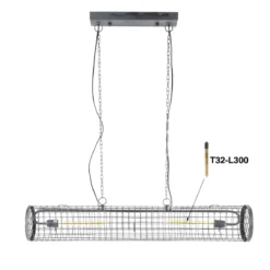 Pendelleuchte „Velanis“ – Zylindrische Lampe im industriellen Draht-Design