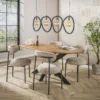 Pendelleuchte „Vionara“ – 4 Leuchten aus arktisch schwarzem Metall in organischer Ringform