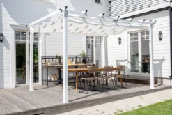 Pergola Solyx - mit weißem Polyesterdach