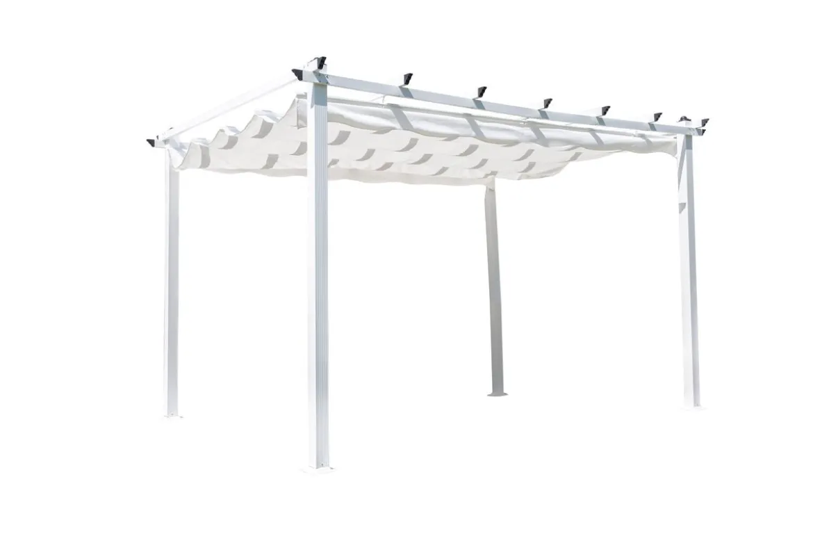 Pergola Solyx - mit weißem Polyesterdach