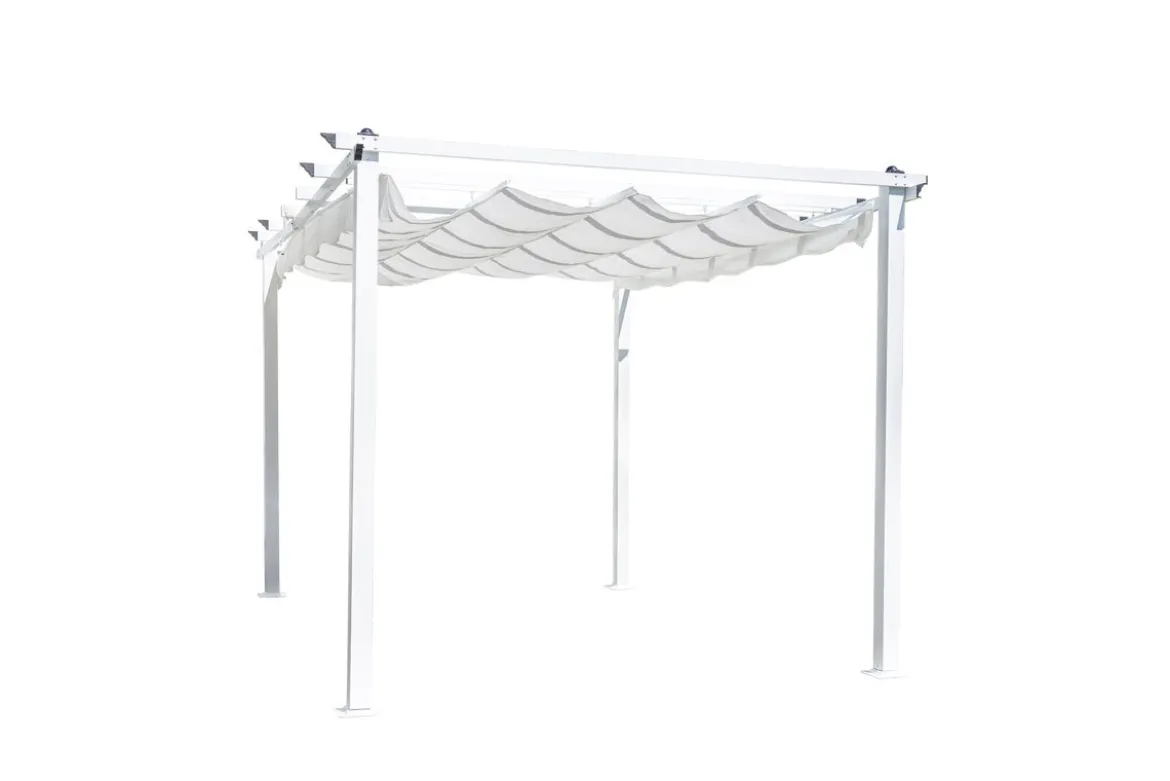 Pergola Solyx - mit weißem Polyesterdach