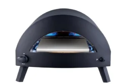 Pizzaofen Livorno - aus Stahl, Edelstahl und Keramik in Schwarz