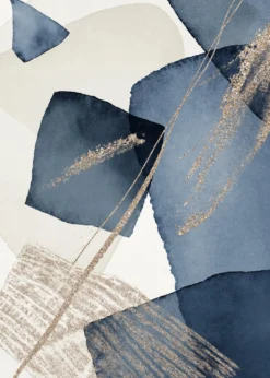 Poster Bleu aus hochwertigem Papier