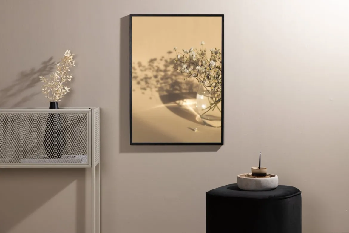 Poster Blumenglas aus hochwertigem Papier