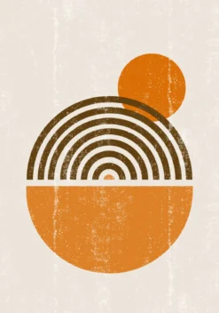 Poster Orange Ball aus hochwertigem Papier