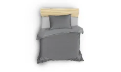 Premium Satin Bettwäsche Set Anthrazit