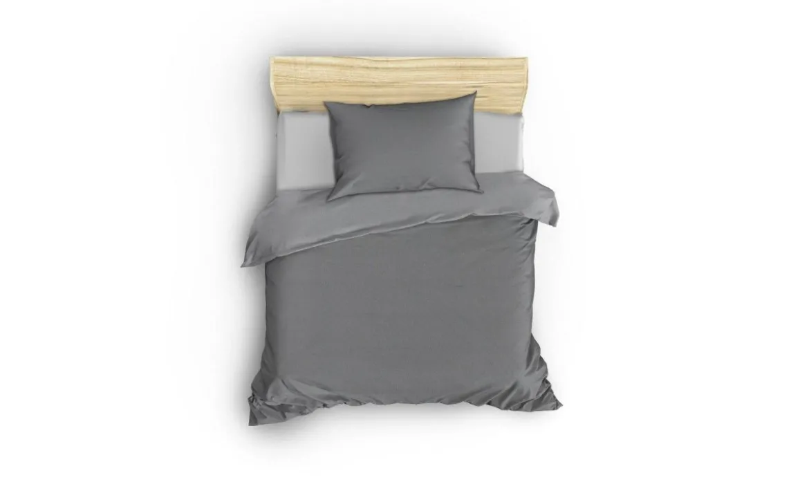 Premium Satin Bettwäsche Set Anthrazit