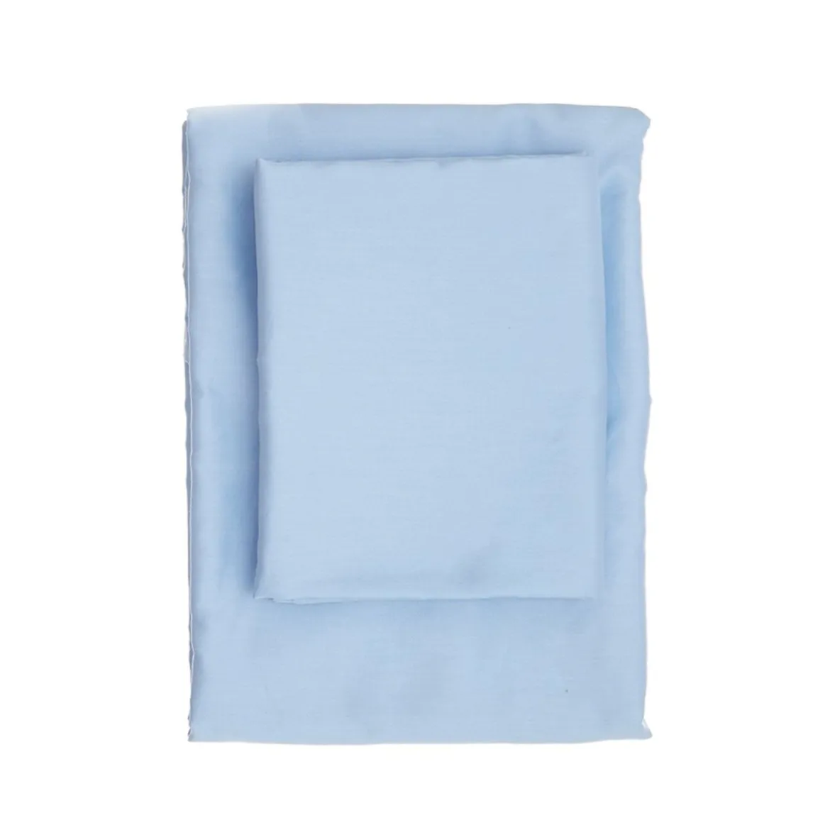 Premium Satin Bettwäsche Set Hellblau
