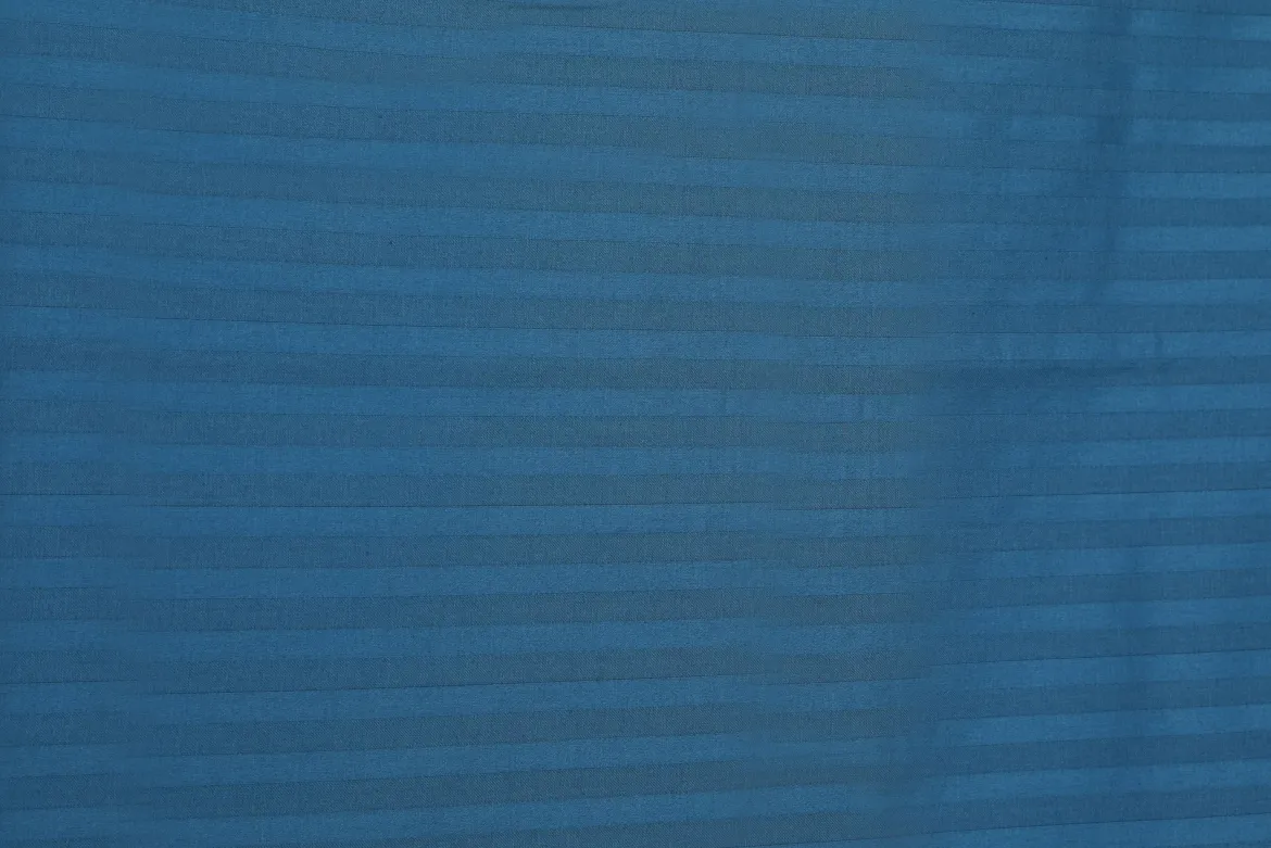 Premium Satin Bettwäsche Set Stripe Blau