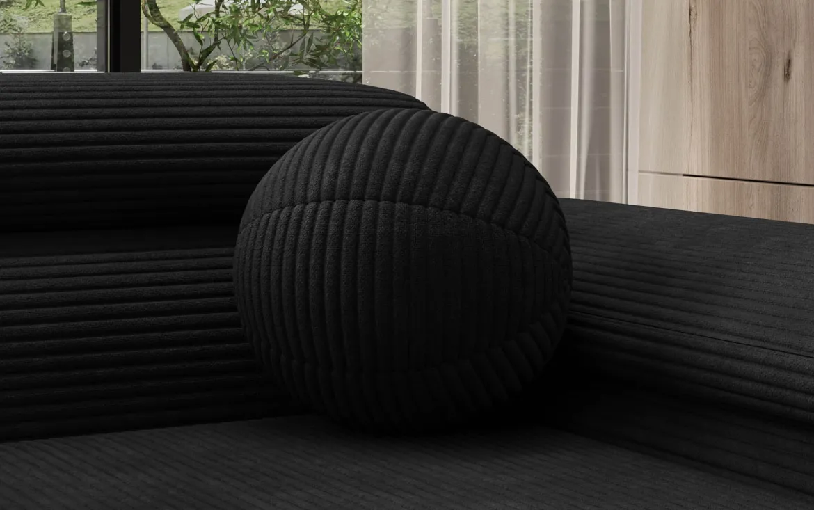 Rundes Zierkissen Sphere ⌀35 cm aus Cord