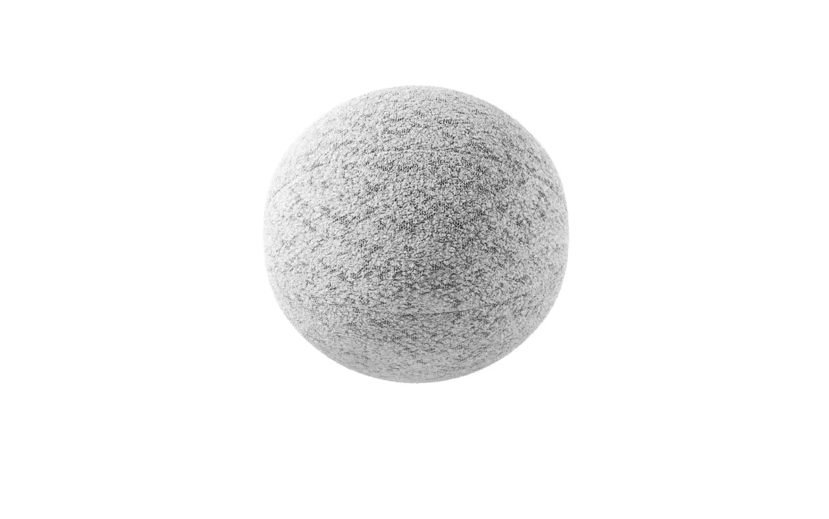 Rundes Zierkissen Sphere ⌀35 cm aus Bouclé