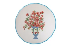 Schale Avenza – weiß Steingut mit Blumen