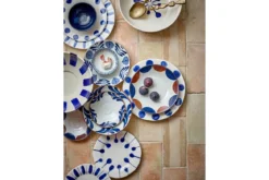 Schale Cala – handbemalte Steingutschale in Blau