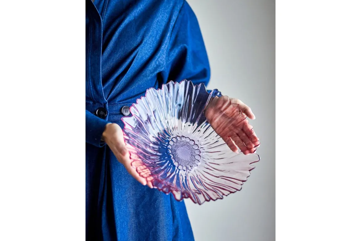 Schale Claire – aus Glas in Rosé mit floralem Charakter