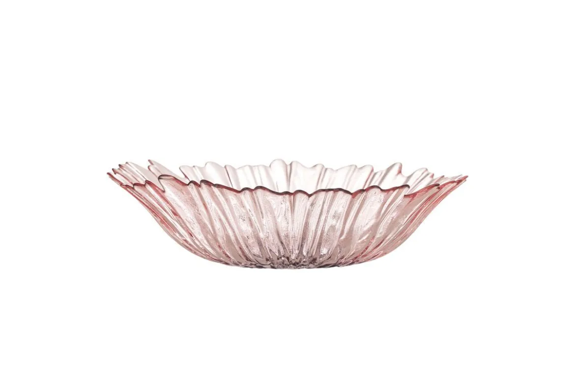 Schale Claire – aus Glas in Rosé mit floralem Charakter