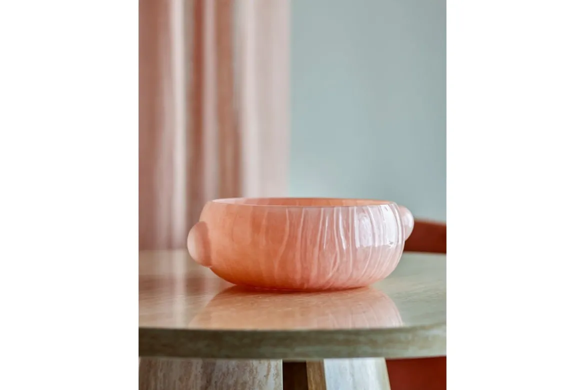 Schale Marli – handgefertigte Glasschale in zartem Rosé