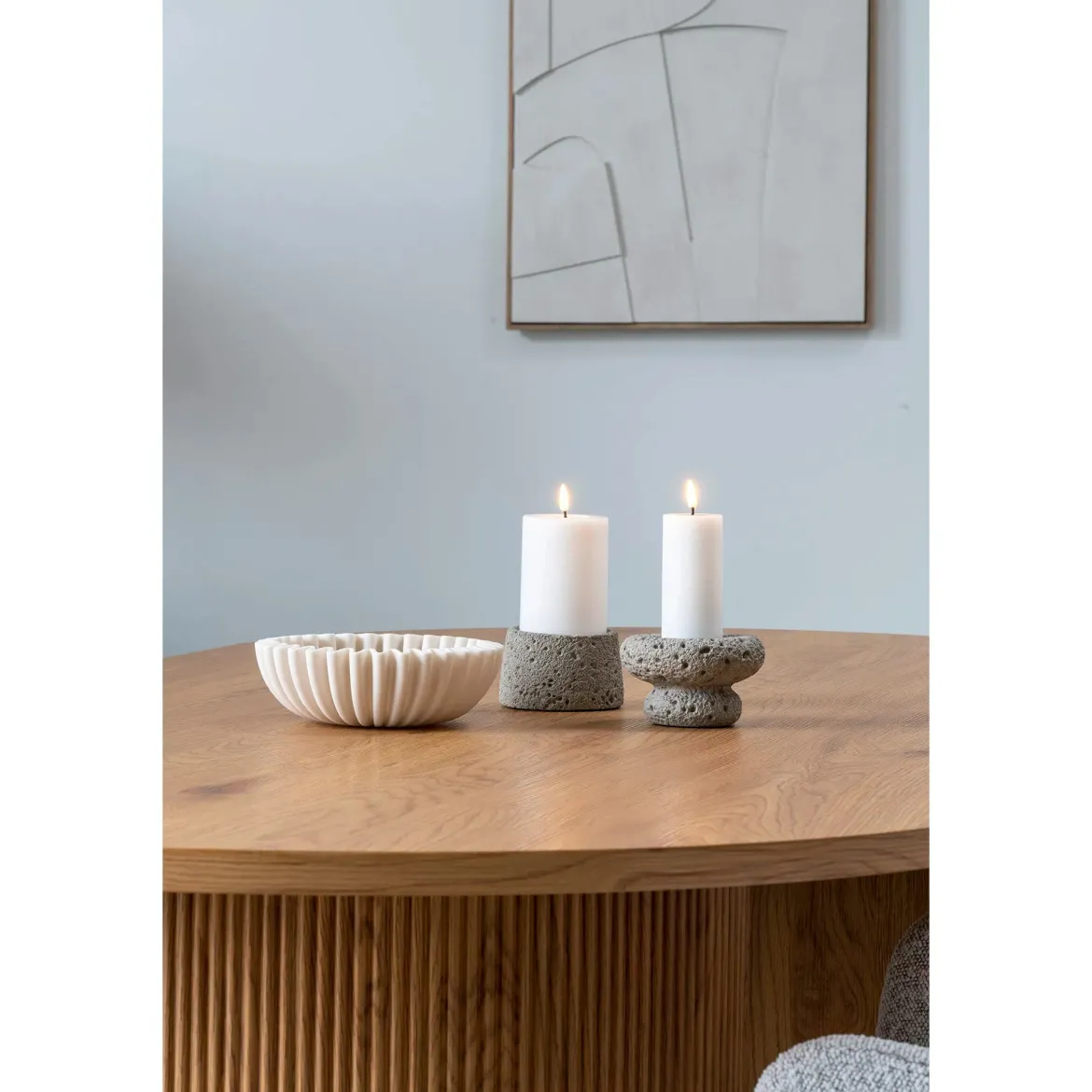 Schale „Mirella“ – Beige Polyresin-Design