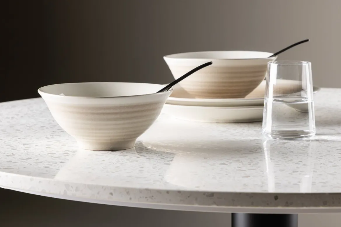 Schalen Aurelia - 2er-Set – Steingut, Beige und hitzebeständig