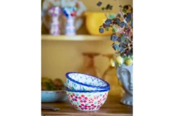 Schalen Fiora – Handdekorierte Blumenmotive aus Steingut (2er-Set)
