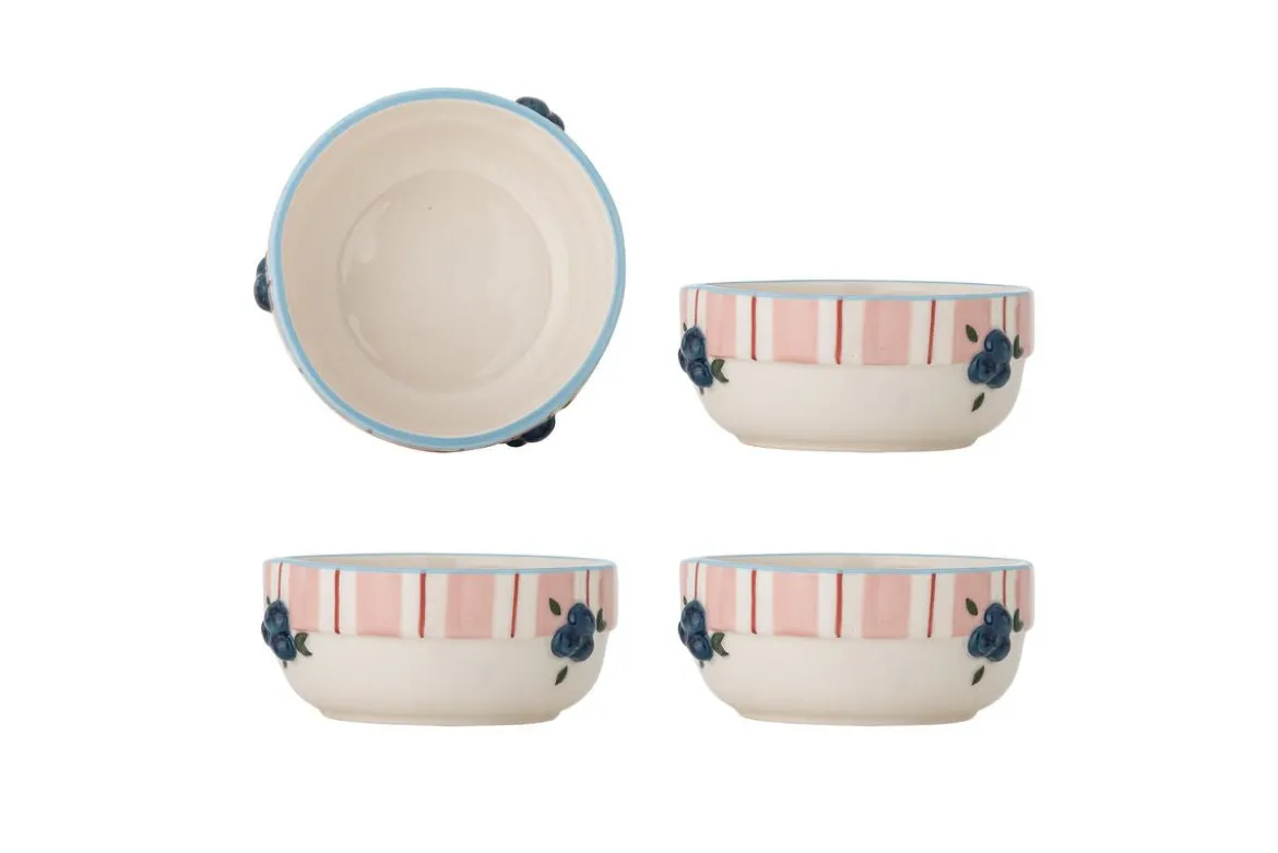 Schalen-Set Berry – 4-teiliges Steingut-Set in Rosé