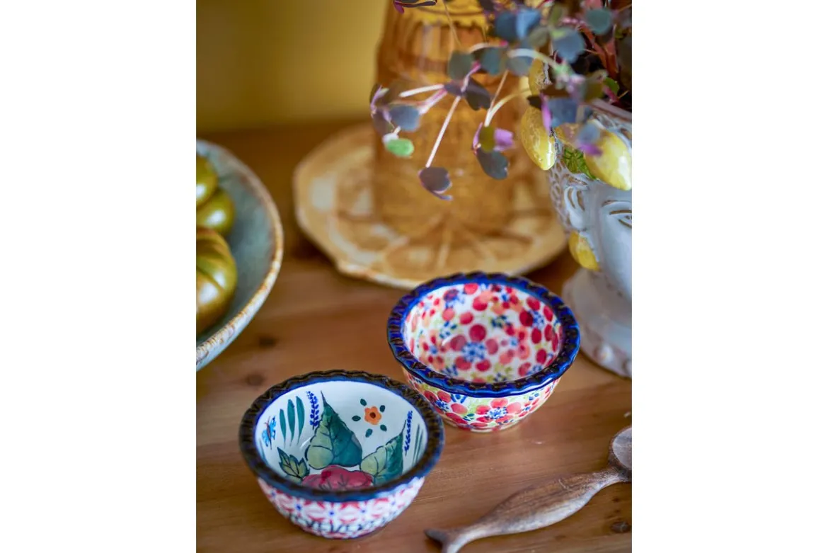 Schalen-Set „Floria“ – Buntes Steingut (2-teilig)
