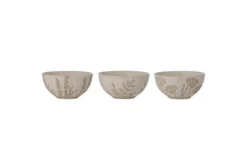 Schalen-Set Florina – Steingut mit floralem Dekor (3-teilig)