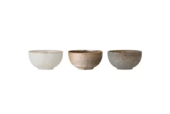 Schalen-Set„Gravyn“– Graues Steingut (3-teilig)