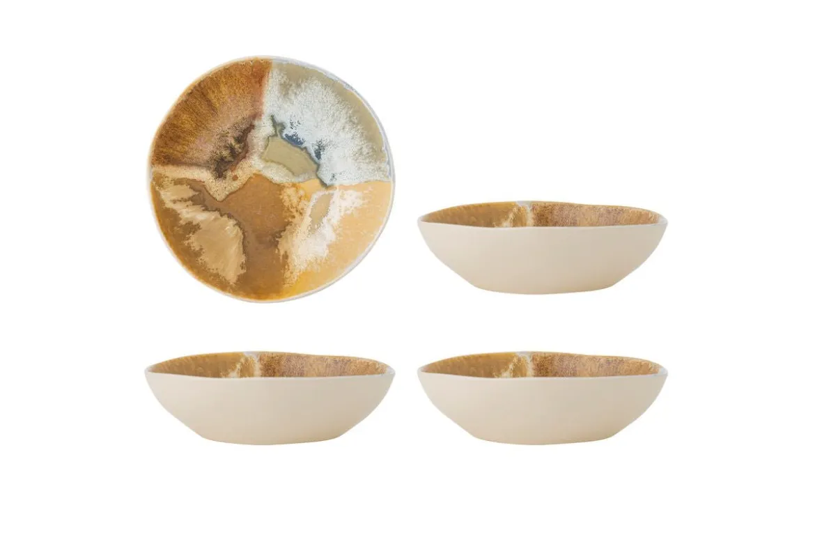 Schalen-Set „Limone“ – Gelbes Steingut (4-teilig)