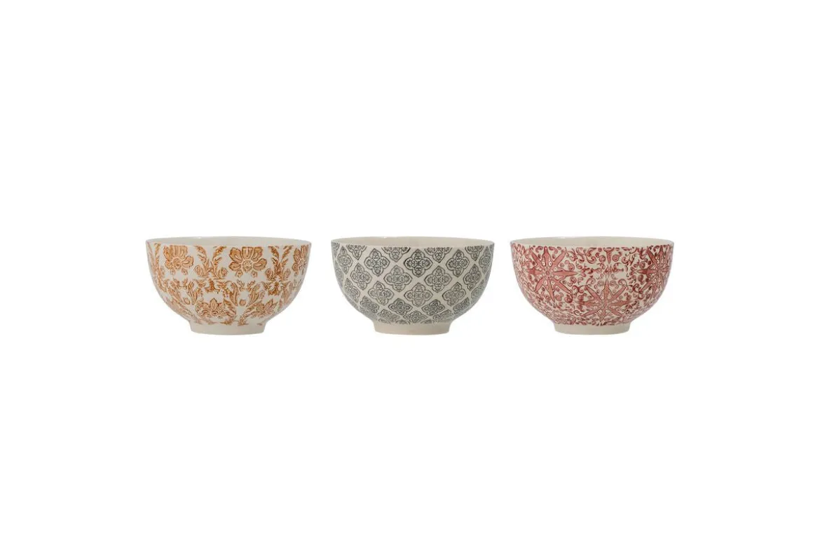 Schalen-Set Maru – Steingut mit dekorativen Motiven (3er-Set)