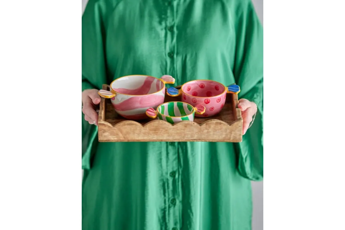 Schalen-Set Pelang – handbemaltes Steingut in bunten Farben (3er-Set)