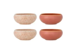 Schalen-Set Yuri – Reaktive Glasur in Rosé (4er-Set)
