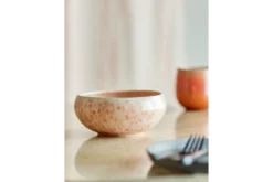 Schalen-Set Yuri – Reaktive Glasur in Rosé (4er-Set)
