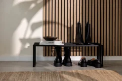 Schuhregal Bovi – Industrial Design in Schwarz, Cashew oder Weiß
